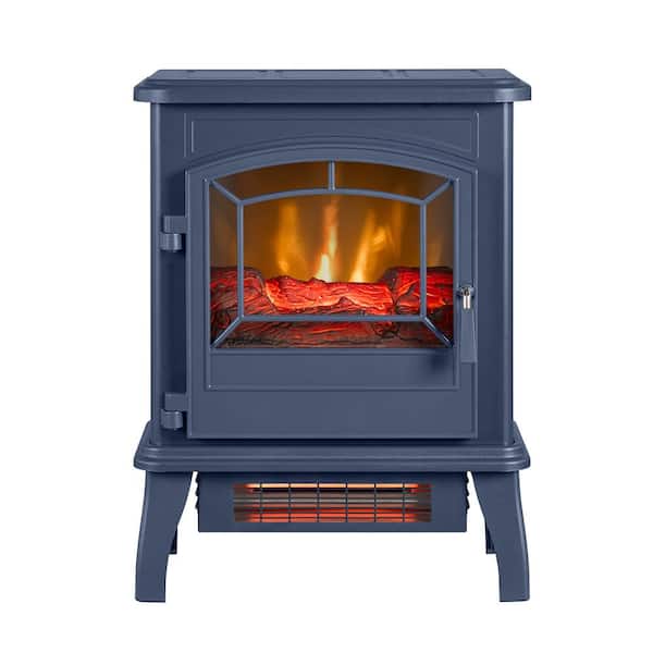 Twin Star Home ClassicFlame 1000 sq. ft. Electric Stove in Insignia Blue
