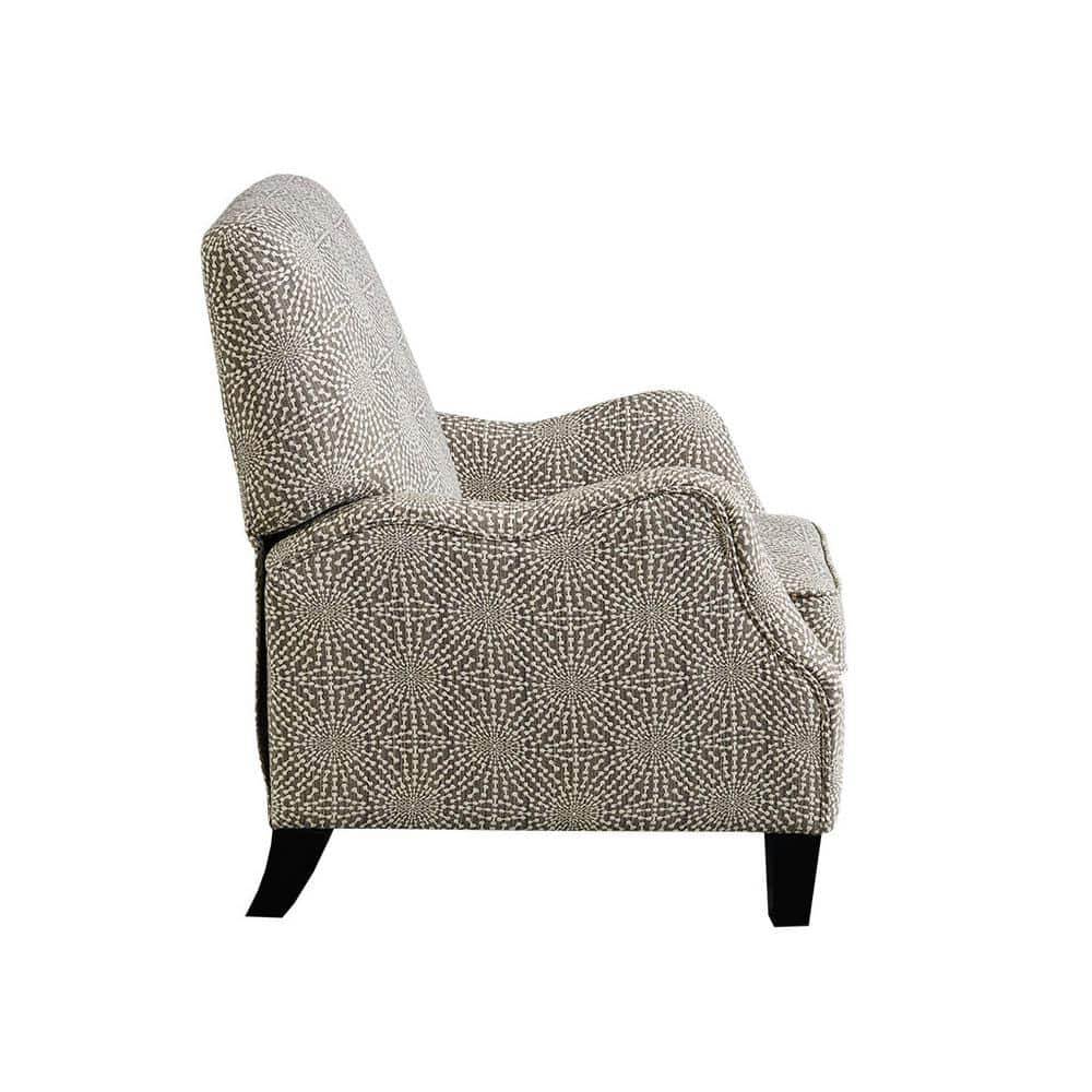 Thayer Transitional Beige Push Back Recliner with Solid Wood Legs