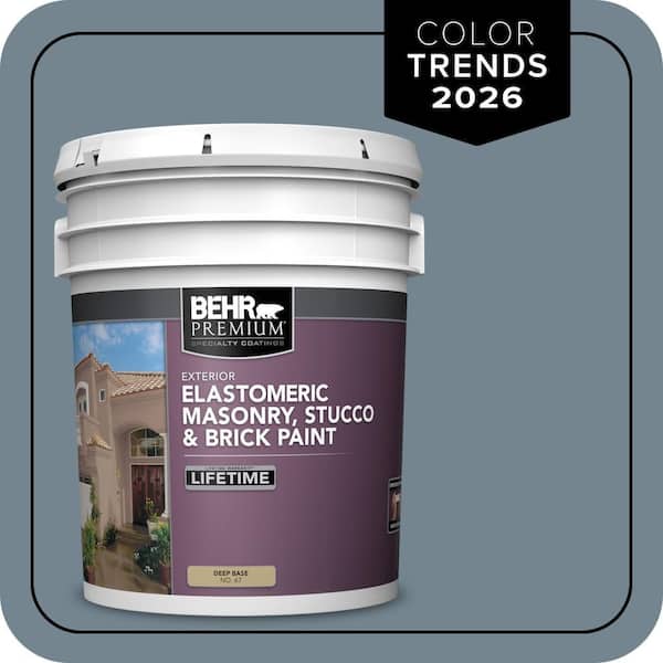 BEHR PREMIUM 5 gal. #N480-5 Adirondack Blue Elastomeric Masonry
