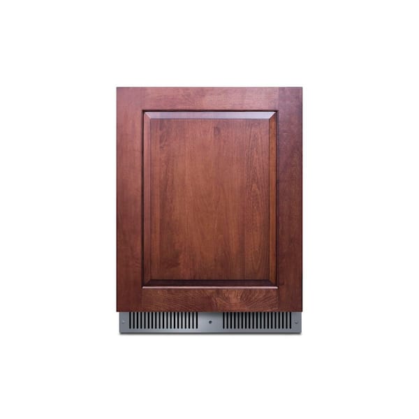 24 in. W 3.3 cu. ft. Shallow Depth Mini Refrigerator in Custom