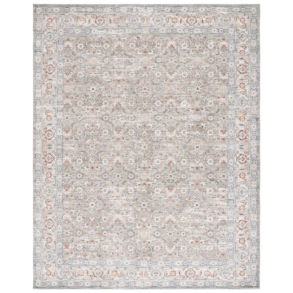 SAFAVIEH Avalon 9 ft. x 12 ft. Gray/Light Blue Ornate Distressed Floral Area Rug