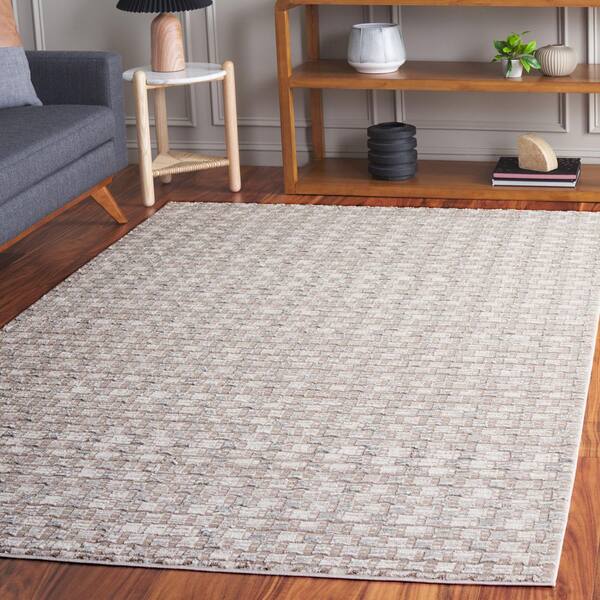 Revive 7 ft. x 9 ft. Ivory/Taupe Geometric Area Rug