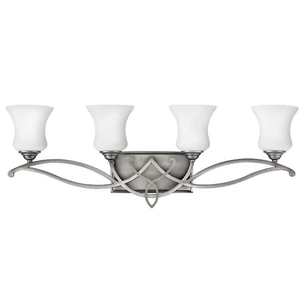Brooke 31.25 in. 4 Light Antique Nickel Vanity Light