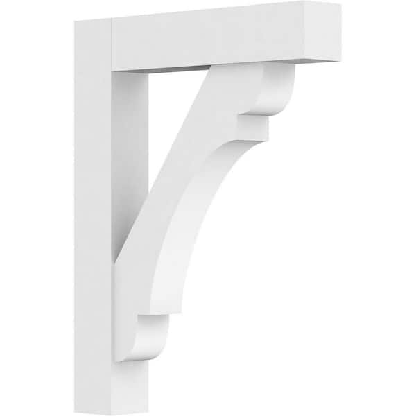Ekena Millwork Standard Olympic 3 in. W x 26 in. H x 20 in. D Signature Urethane Polyurethane Bracket With Block Ends