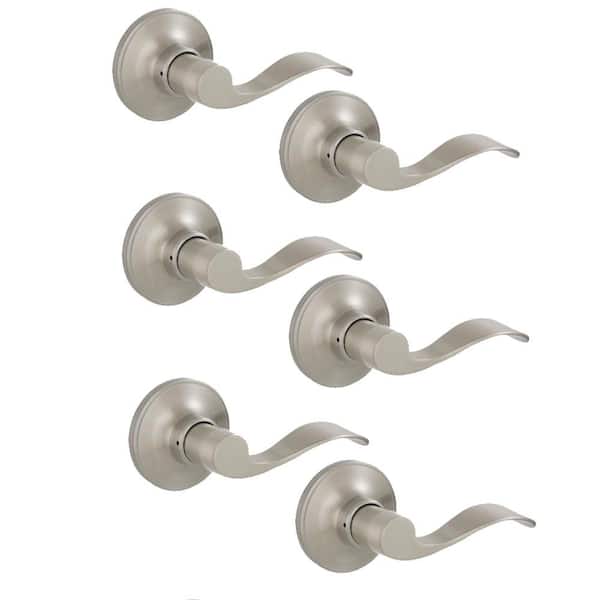 Millstreet Satin Nickel Passage Hall/Closet Door Handle (6-Pack)