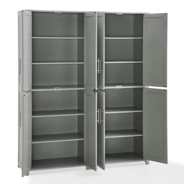 CROSLEY FURNITURE Savannah Gray Food Pantry (Set of 2) KF33020GY