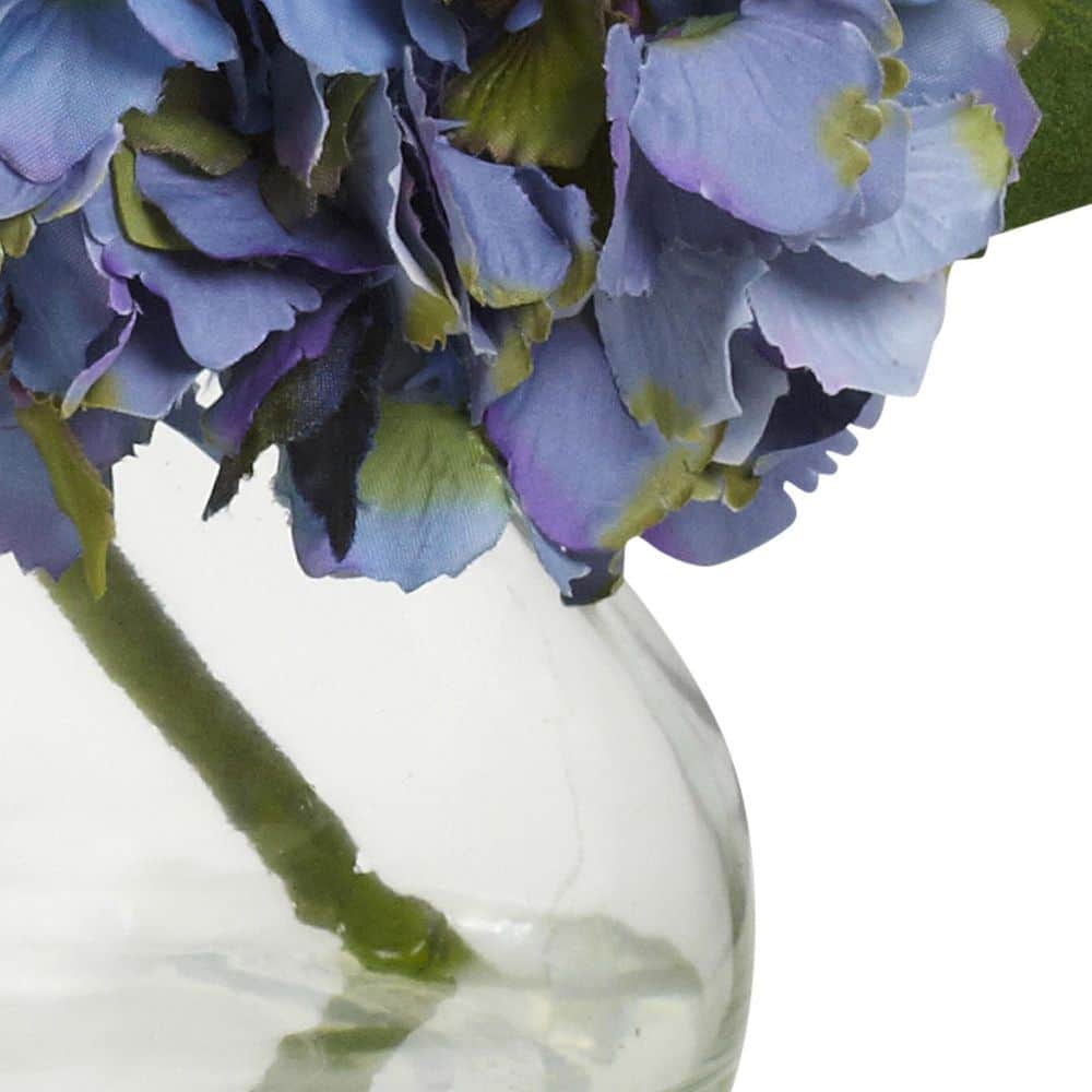 Blooming Blue Hydrangea 23" Silk Tabletop Arrangement with Vase