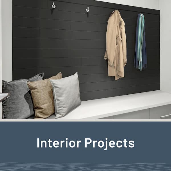 1 in. x 6 in. x 8 ft. Timeless Midnight Black Smooth Painted Nickel Gap Shiplap Wood Pine Board (6-pack)