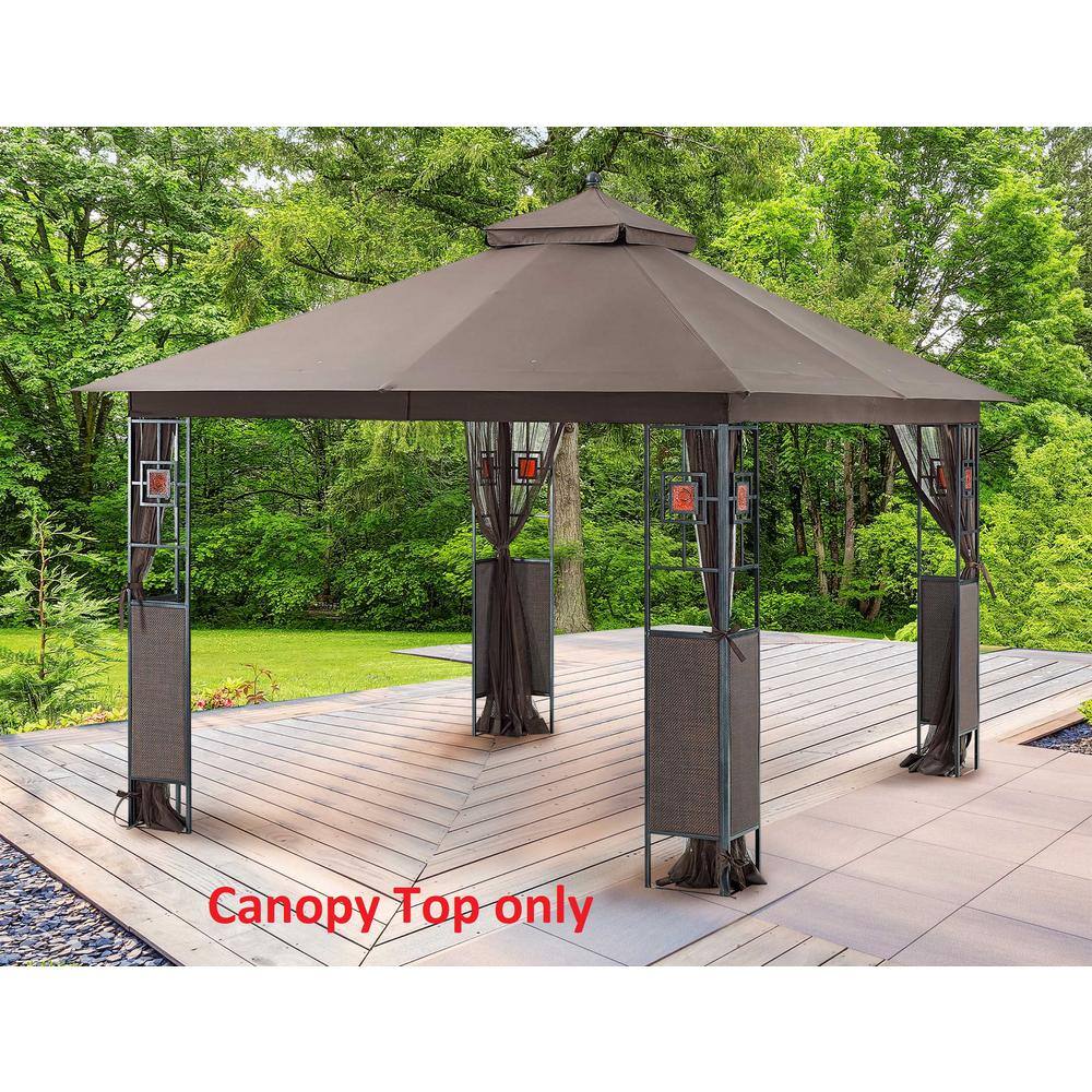 Brown Polyester Replacement Canopy Top for 10' x 12' Gazebo