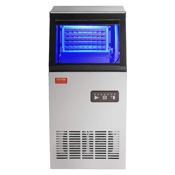 VEVOR Commercial Ice Maker 100 lbs./24 H Ice Maker Machine Freestanding Cabinet Ice Maker with 15 lbs. Storage Capacity