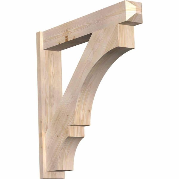 Ekena Millwork 8 in. x 44 in. x 44 in. Douglas Fir Balboa Craftsman Smooth Outlooker