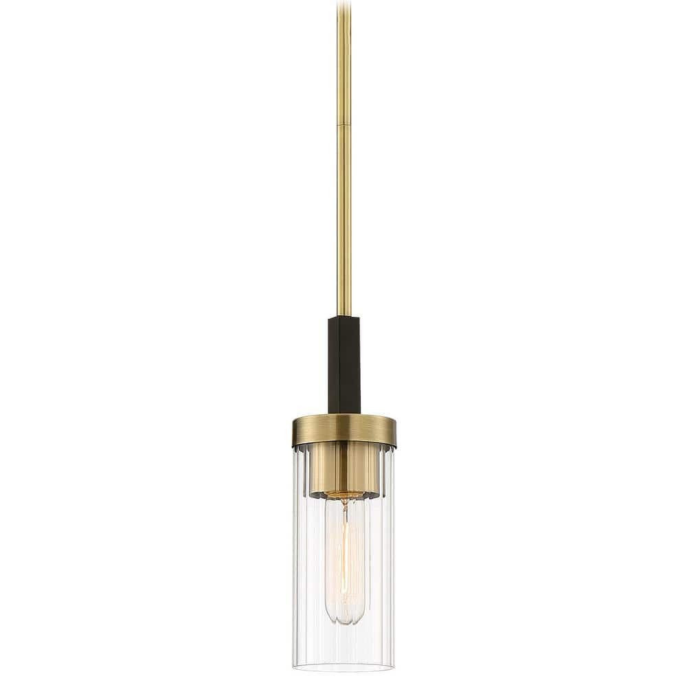 Ainsley Court Aged Bronze Mini Pendant with Clear Glass Shade