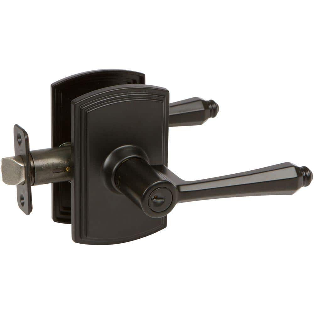 Italian Collection Florini Black Keyed Entry Door Handle