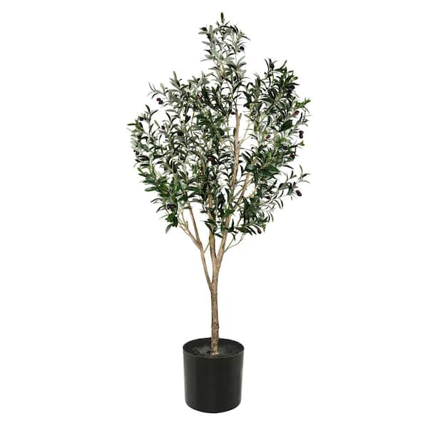 Vickerman 6 ft. Artificial Potted Olive Tree TB180572 - The Home Depot