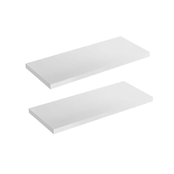 Unbranded 24 in. W x 10 in. D White Decorative Wall Shelf