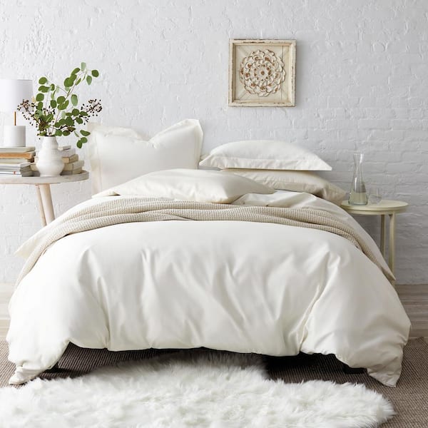 Legends Hotel Supima Cotton Wrinkle-Free 4-Piece Light Gray Sateen Queen Deep Pocket Sheet Set