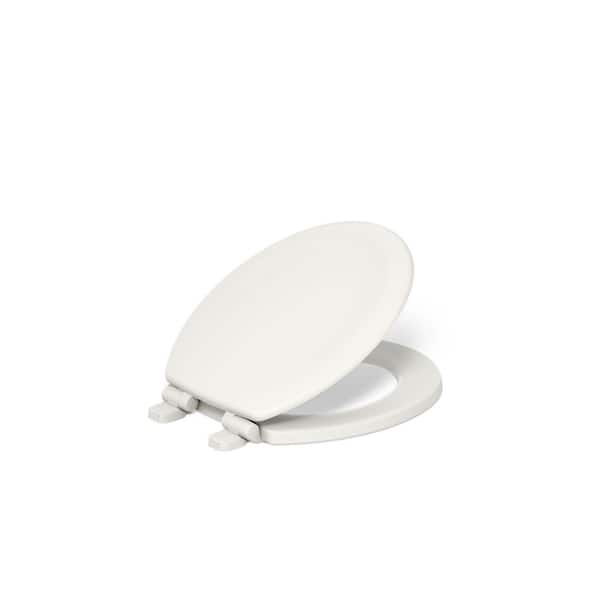 Stonewood Round Quiet-Close Toilet Seat in Biscuit