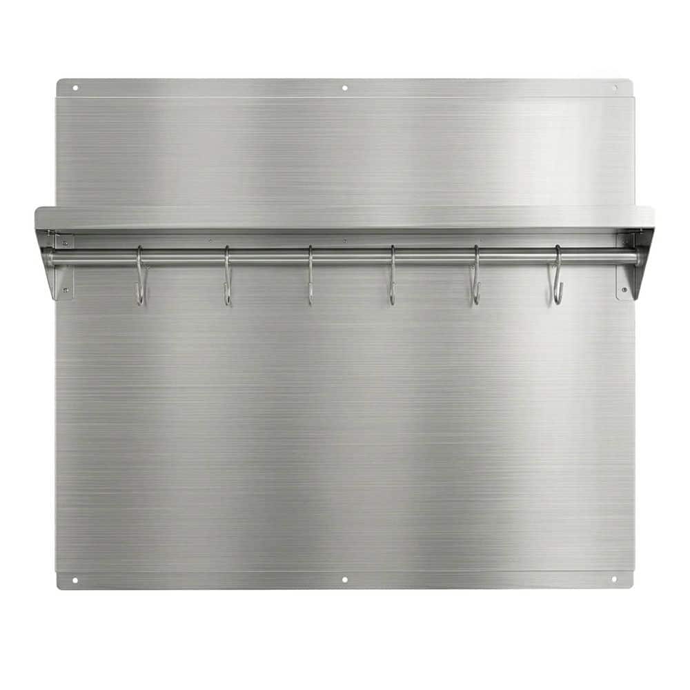 24 x 30 in. Stainless Steel Kitchen Backsplash Wall Shield for 30 in. Range Hood w/Shelf and Rack, Easy to Clean&Install price history on PriceWatchPro