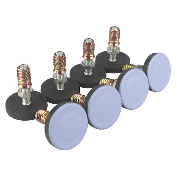 Angel Sar Furniture Leveler with Threaded Shank Adjust Pads, 50 mm Large Base 3/8-16 (8-Pack)