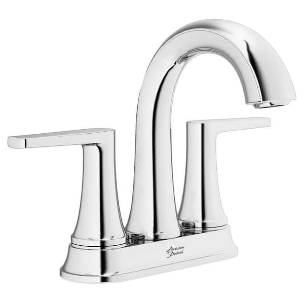 American Standard Becklow 4 in. Centerset Double Handle Bathroom Faucet with Drain Kit Included in Polished Chrome