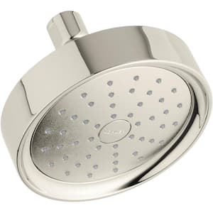 Purist 1-Spray Patterns 5.5 in. Wall Mount Fixed Shower Head in Vibrant Polished Nickel