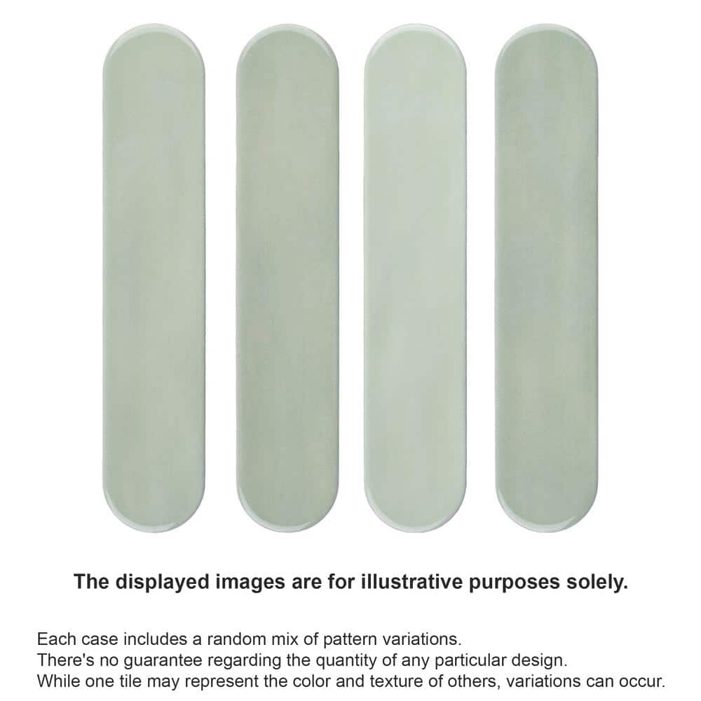 Verde Green Polished Ceramic Subway Wall Tile 2x10