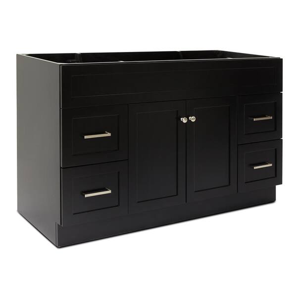 ARIEL Hamlet 54-in Black Bathroom Vanity Cabinet ARIEL Hamlet 54-in Black Bathroom Vanity Cabinet