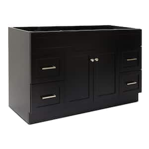 Hamlet 54 in. W x 21.5 in. D x 34.5 in. H Freestanding Bath Vanity Cabinet Only in Black