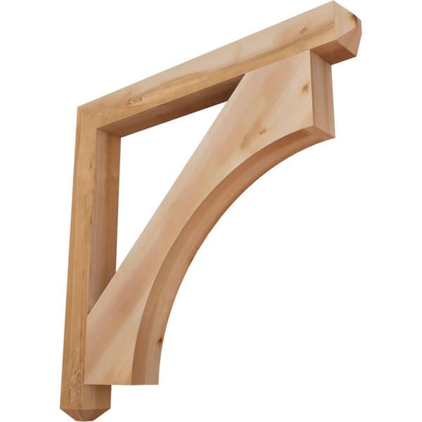 Ekena Millwork 3.5 in. x 38 in. x 38 in. Western Red Cedar Westlake Craftsman Smooth Bracket
