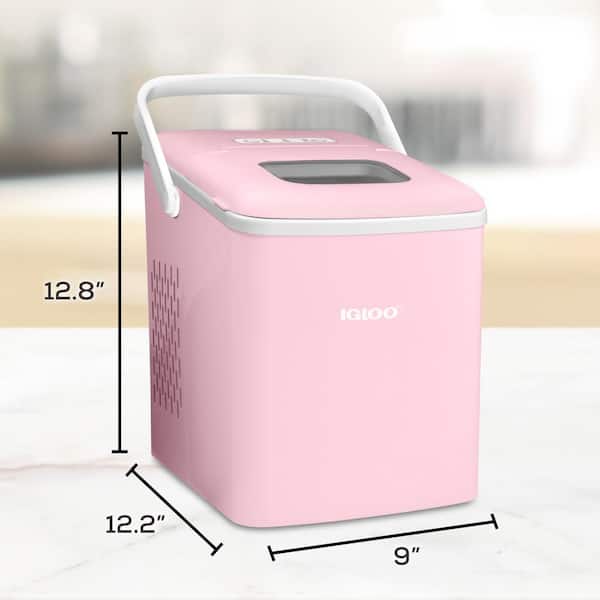Igloo 26 Pound Automatic Self-Cleaning Portable Countertop Ice Maker Machine  with Handle Igliceb26Hnpk