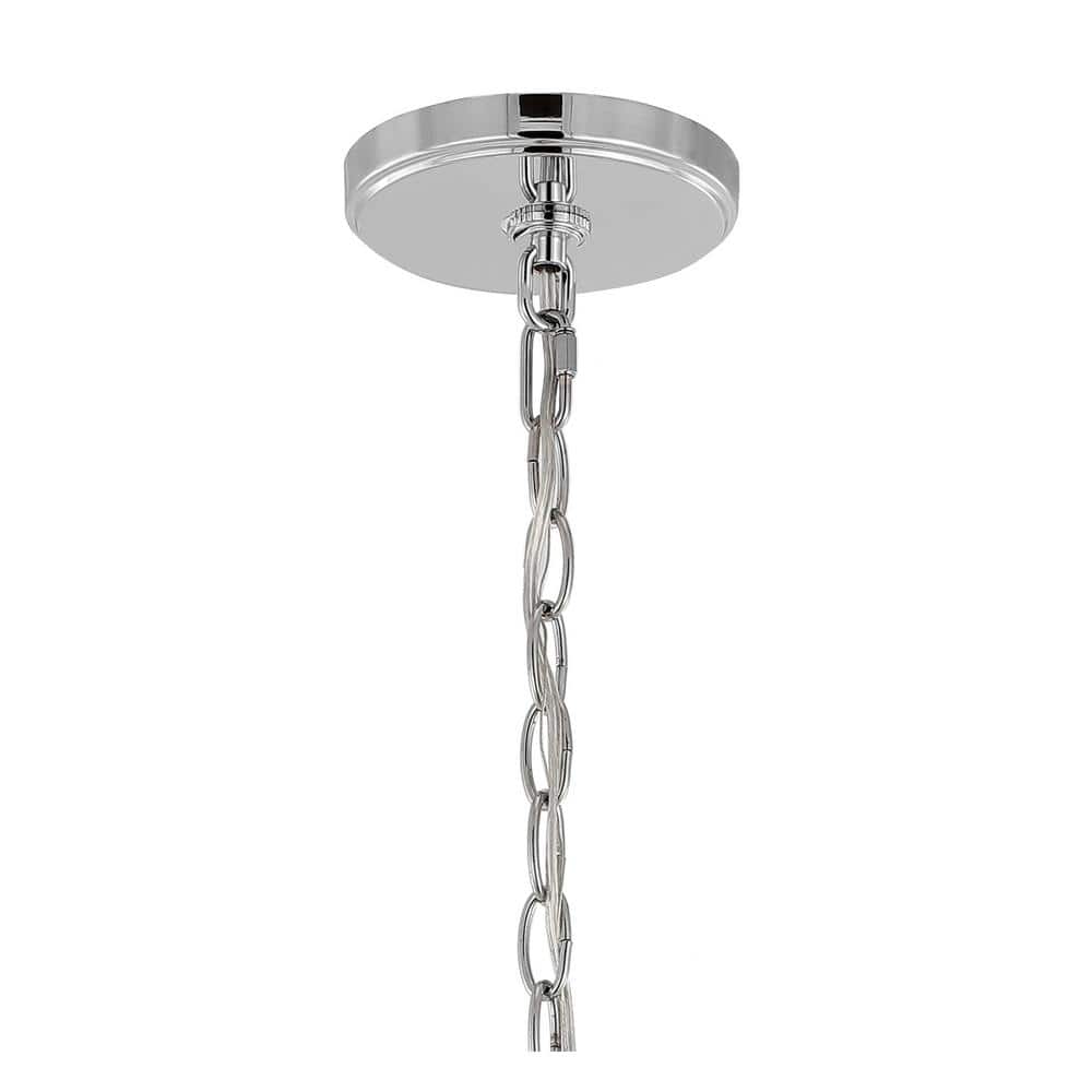 Camden Rustic 10" Chrome LED Pendant Lantern with Adjustable Chain