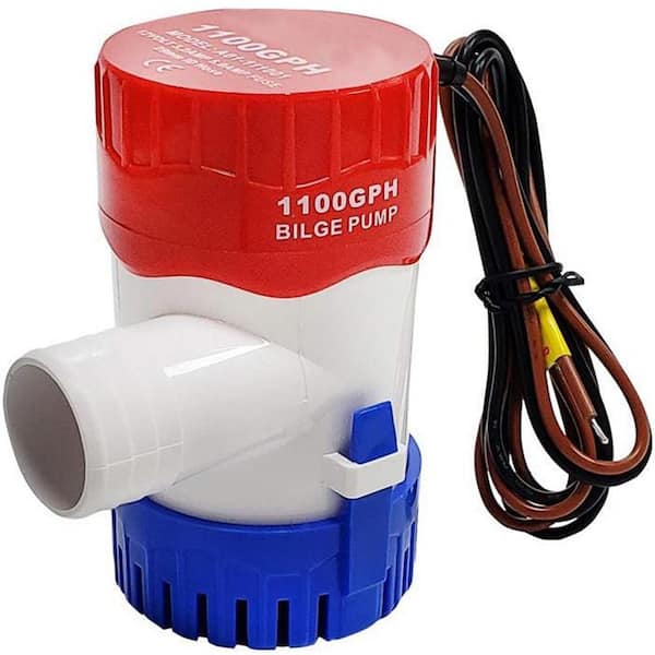 12 V 1100 GPH Submersible Marine Bilge Water Pump for Boats, Ponds, Pools, Spas, Caravans, RVs