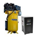 Industrial Plus 80 Gal. 10 HP 1-Phase 2-Stage Silent Air Electric Pressure Lube Air Compressor with 58 CFM Dryer Bundle
