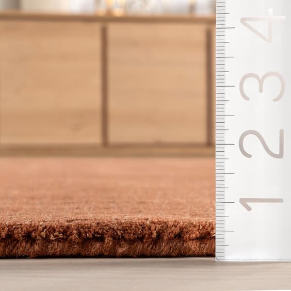 Arrel Speckled Wool-Blend Brick 6 ft. x 9 ft. Indoor/Outdoor Patio Rug
