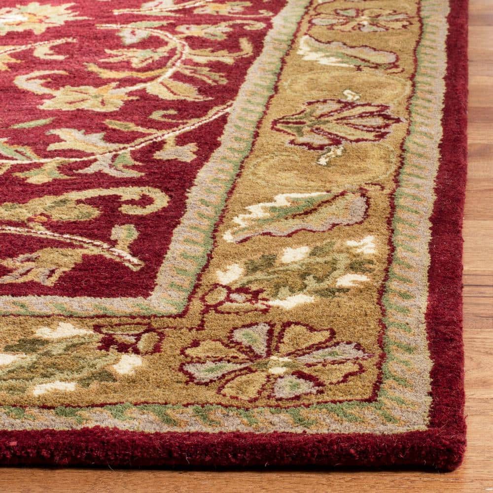 Heritage Hand-Tufted Wool Rectangular Rug in Luscious Red