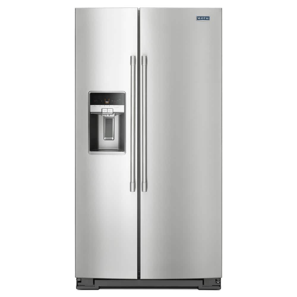 Maytag 21 cu. ft. Side by Side Refrigerator in Fingerprint Resistant Stainless Steel, Counter Depth