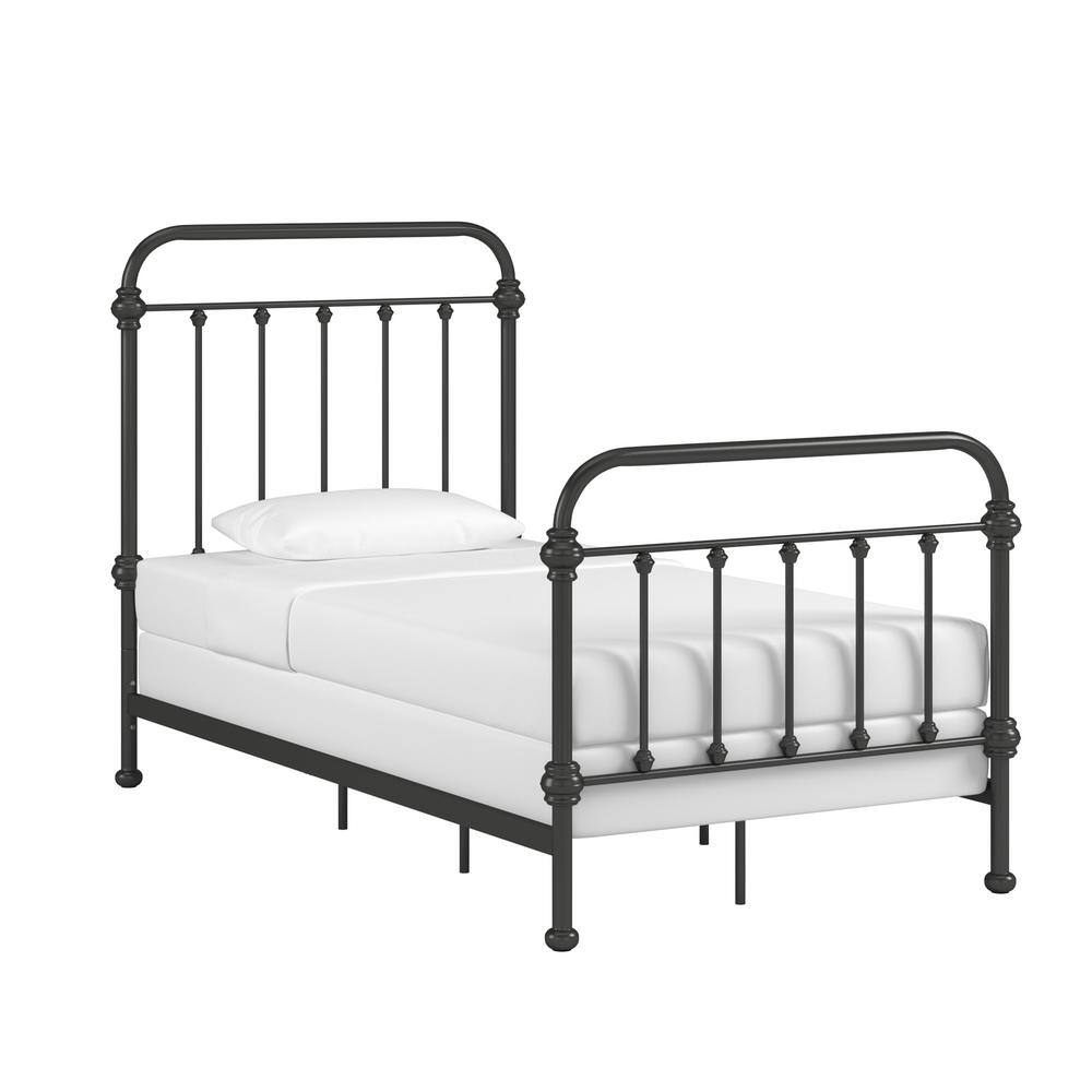 Dark Bronze Antique Graceful Victorian Metal Bed