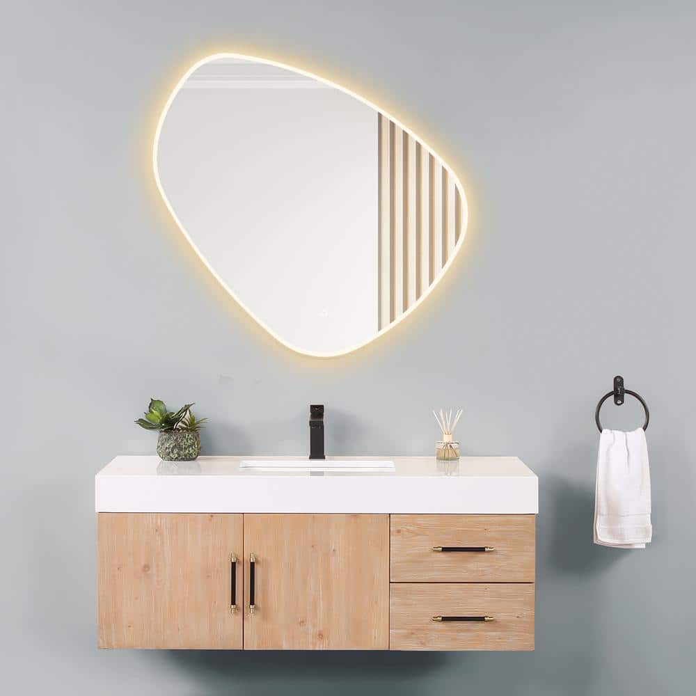 Rasso 39" Frameless LED Lighted Bathroom Vanity Mirror