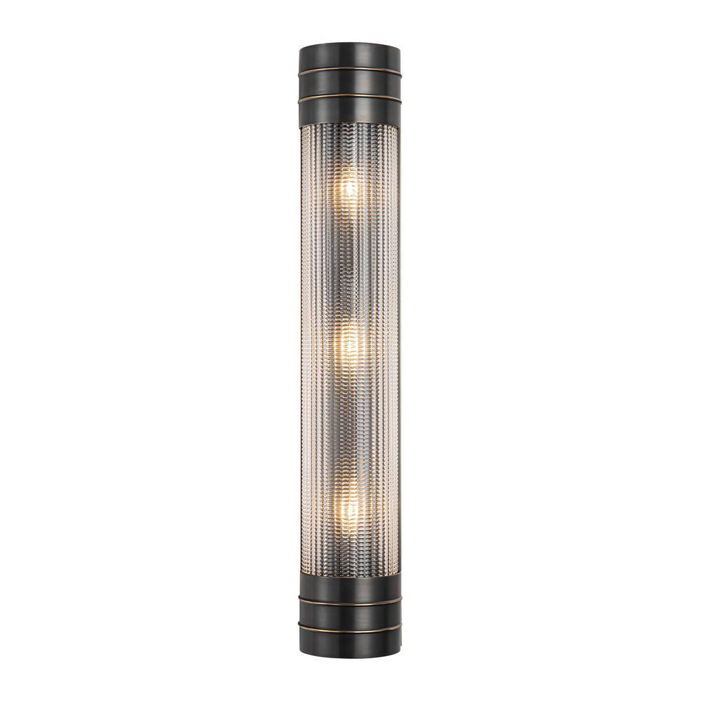 Willard 24-in 3 Light 60-Watt Urban Bronze/Prismatic Glass Vanity Light price history on PriceWatchPro