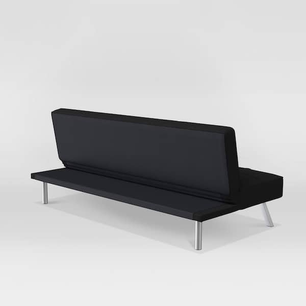Serta Calgiri 66 in. Armless 3-Seater Sofa in Black SCCALG3BS2001