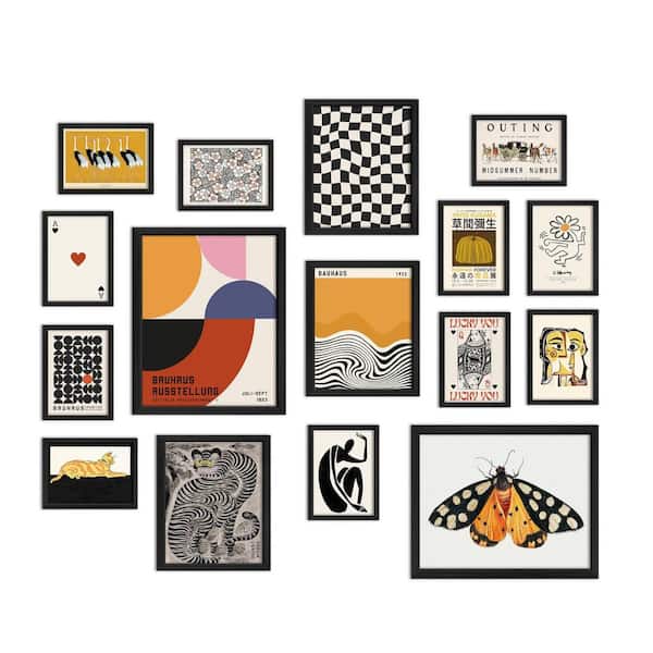 Unbranded 16 Pieces Framed Wall Art Decor, Modern Wall Prints, 15 in. x 12 in. x 0.2 in.