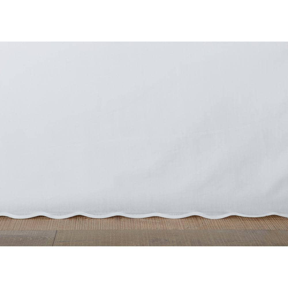 Stone Cottage Queen White Cotton Scallop Bedskirt