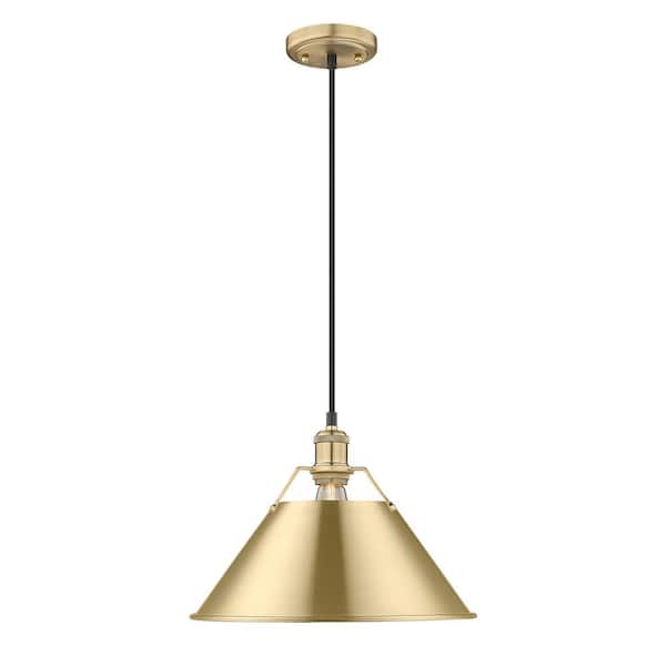 Golden Lighting Orwell 100-Watt 1-Light Brushed Champagne Bronze Pendant Light