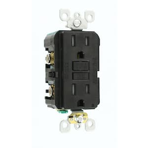 15 Amp 125 V Tamper Resistant Duplex Outlet/Receptacle, Black (10-Pack) GFTR1-HE1