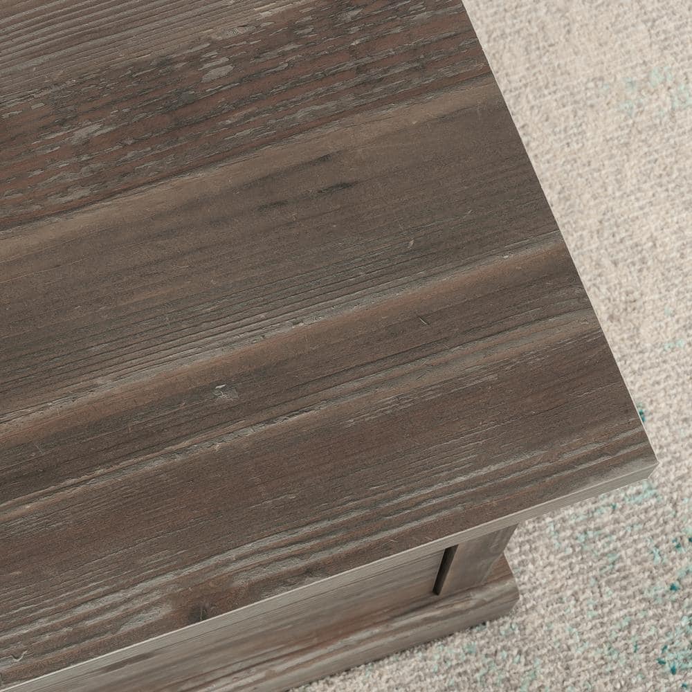 Pebble Pine Square Wood Coffee Table with Storage