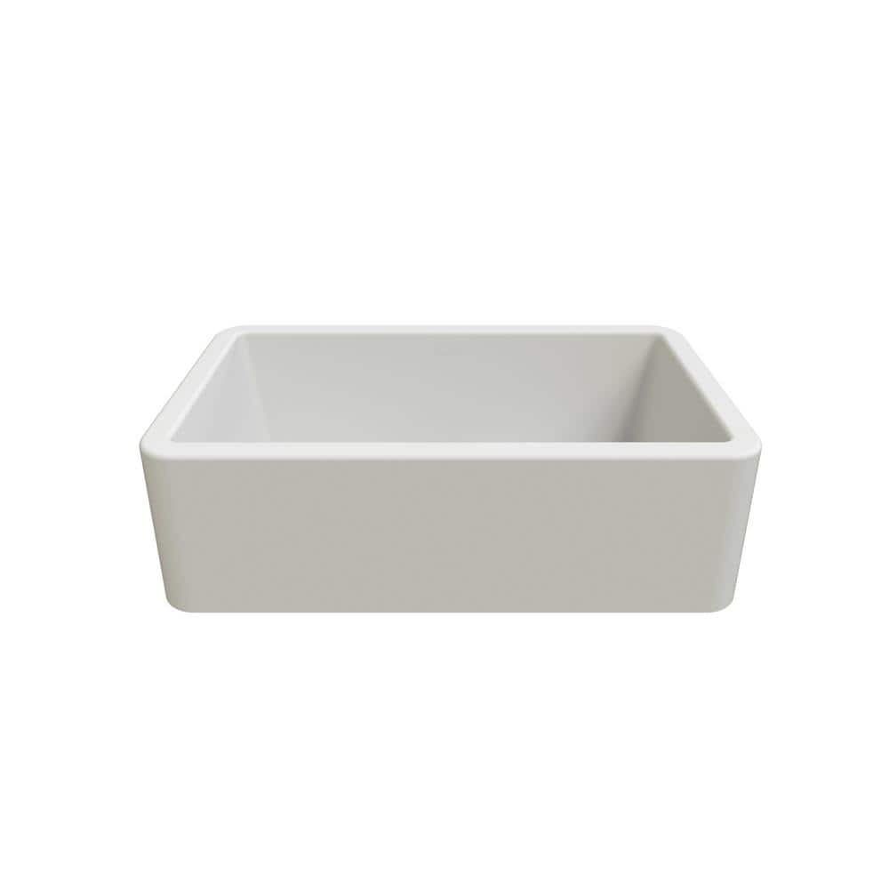 LaToscana 33 in. Farmhouse/Apron-Front Single Bowl White Quartz Kitchen Sink