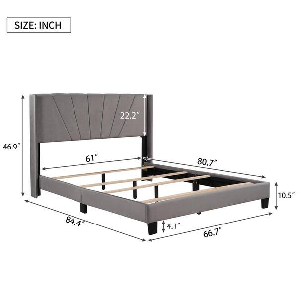 Velvet Upholstered Box Spring, What Size Plywood Do You Need For A Queen Bed