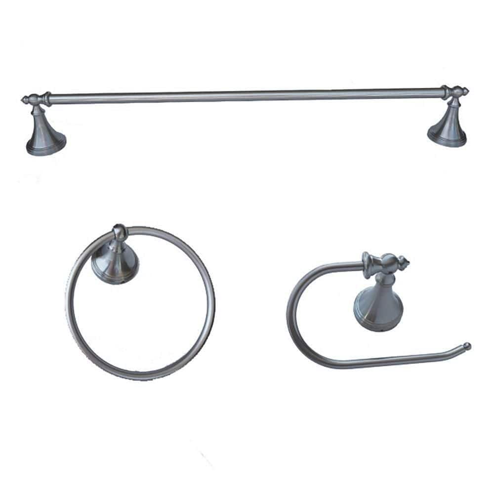 ARISTA Annchester Collection 3Piece Bathroom Hardware Kit in Satin