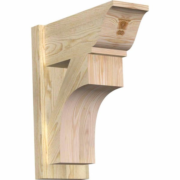 Ekena Millwork 8 in. x 22 in. x 18 in. Westlake Traditional Rough Sawn Douglas Fir Outlooker