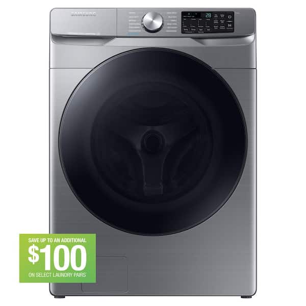 Samsung 4.5 cu. ft. Smart High-Efficiency Front Load Washer with Super Speed in Platinum